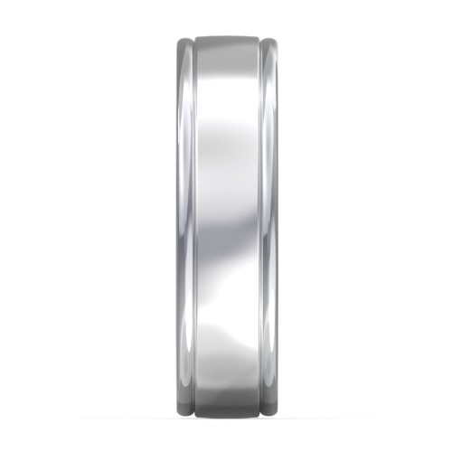 Men's Round Edge Wedding Band - 6mm Width