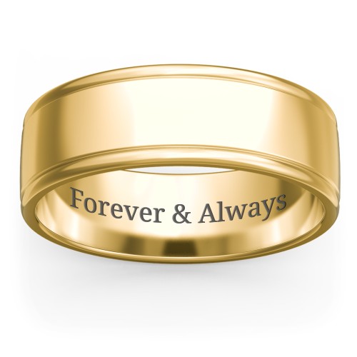 Men's Round Edge Wedding Band - 7mm Width