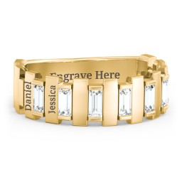 Men's 6-Stone Vertical Baguette Ring