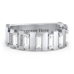 Men's 6-Stone Vertical Baguette Ring
