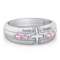 Men’s 4-Stone Cross Ring