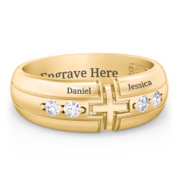 Men’s 4-Stone Cross Ring