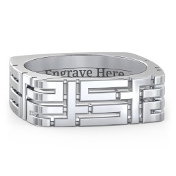 Men’s Square Geometric Ring