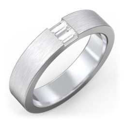Men’s Baguette Gemstone Wedding Band