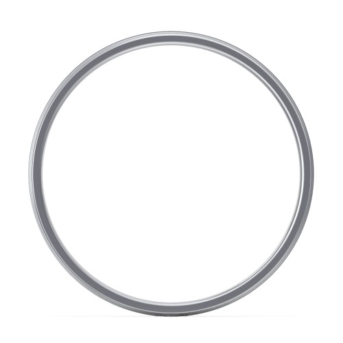Men’s Wedding Band with Double Step Edge – Sterling Silver