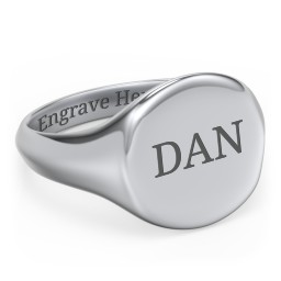 Men’s Round Signet Ring