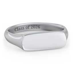 Men’s Bar Signet Ring in 925 Sterling Silver