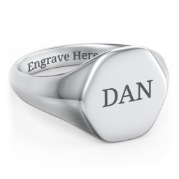 Men’s Hexagon Signet Ring