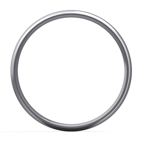 Men's Half Round Comfort Fit Wedding Band - 4mm Width – Sterling Silver