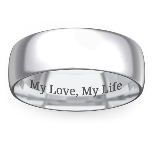 Men's Half Round Comfort Fit Wedding Band - 7mm Width – Sterling Silver