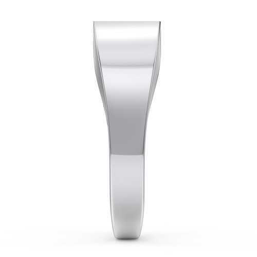 Sterling Silver Men's Double Initial Signet Ring | Jewlr