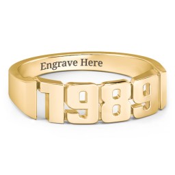 Men's Personalized Year Ring
