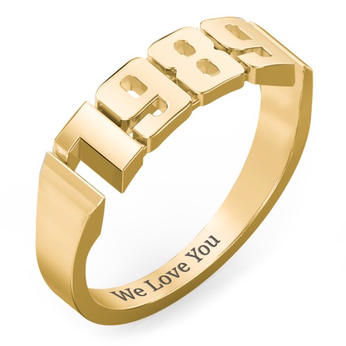 Men's Personalized Year Ring