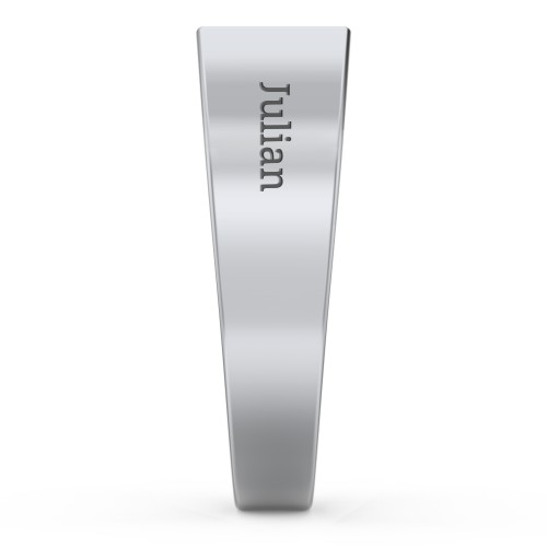 Men’s Engravable Cold Enamel Signet Ring