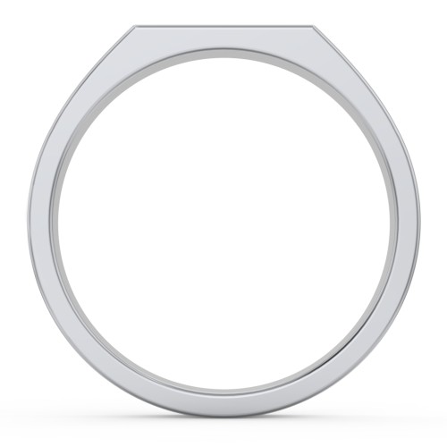 Men’s Engravable Cold Enamel Signet Ring – Sterling Silver