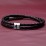 Men’s Leather Sterling Silver 2 Vertical Bar Bracelet with Gemstones – Sterling Silver with Smokey Quartz and Blue Topaz