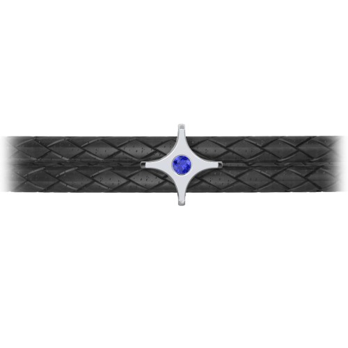 Men’s Leather Sterling Silver North Star Bracelet