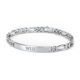 Men’s Engravable 8.25" Stainless Steel Figaro Link ID Bracelet