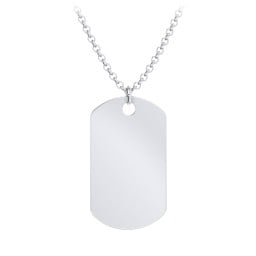 Men's Engravable Dog Tag Fraternity Necklace