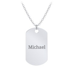 engraved necklace dog tag