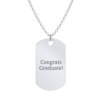 Engravable 2022 Graduation Dog Tag Necklace Jewlr Graduation Dog Tags 2022
