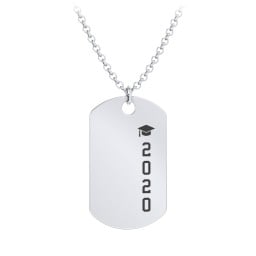 2020 Graduation Dog Tag Necklace