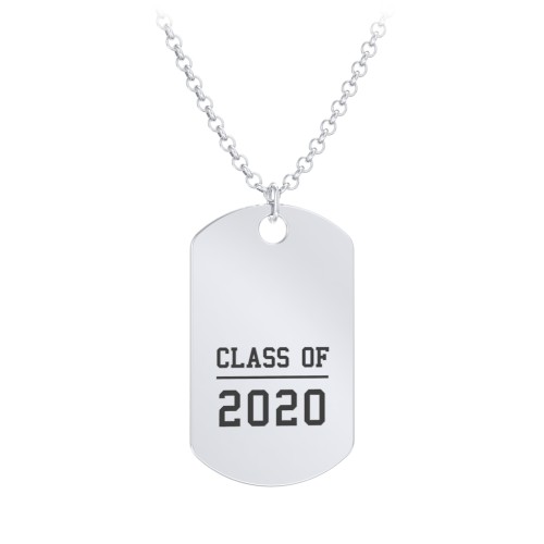 Class of 2020 Graduation Dog Tag Necklace
