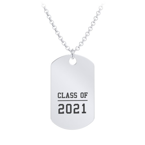 Class of 2021 Graduation Dog Tag Necklace
