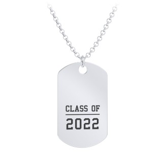 Class Of 2022 Graduation Dog Tag Necklace Jewlr Graduation Dog Tags 2022