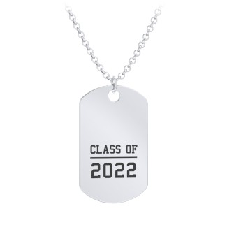 Class of 2022 Graduation Dog Tag Necklace