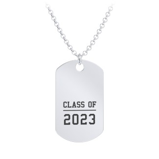Class of 2023 Graduation Dog Tag Necklace