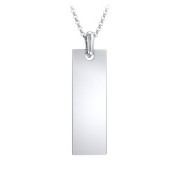Men's Engravable Long Tag Fraternity Necklace