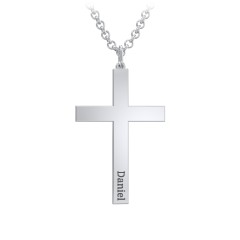 Police Crest Engravable Cross Necklace In Stainless Steel For Men  PEAGN2211601