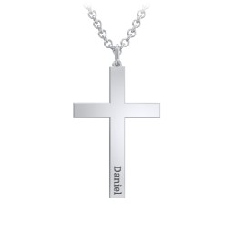 Men's Classic Engravable Cross Necklace