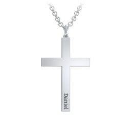 Men's Classic Engravable Cross Necklace