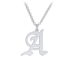 Diamond Gothic Initial Necklace – Lindsey Leigh Jewelry