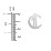 Men's Gothic Initial Pendant Necklace - C – Sterling Silver