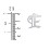 Men's Gothic Initial Pendant Necklace - E – Sterling Silver