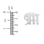 Men's Gothic Initial Pendant Necklace - M