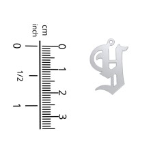 Men's Gothic Initial Pendant Necklace - Y