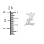 Men's Gothic Initial Pendant Necklace - Z