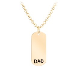 Men's Engravable DAD Tag Necklace