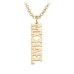 Men's Personalized Vertical Name Necklace