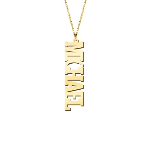 Men's Personalized Vertical Name Necklace