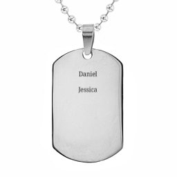 Stainless Steel Dog Tag Necklace in Stainless Steel