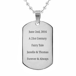 Stainless Steel Dog Tag Necklace in Stainless Steel