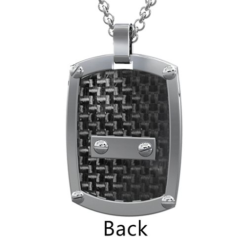 Houndstooth and Nail Dog Tag Necklace – Stainless Steel
