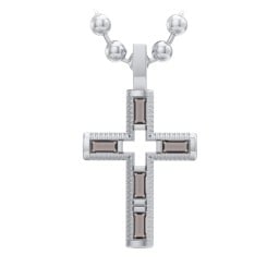 Men’s Baguette Birthstone Cross Pendant