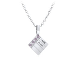 Men’s Engravable 4-Stone Pendant