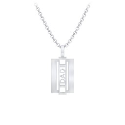 Men’s Engravable “Dad” Pendant in 925 Sterling Silver